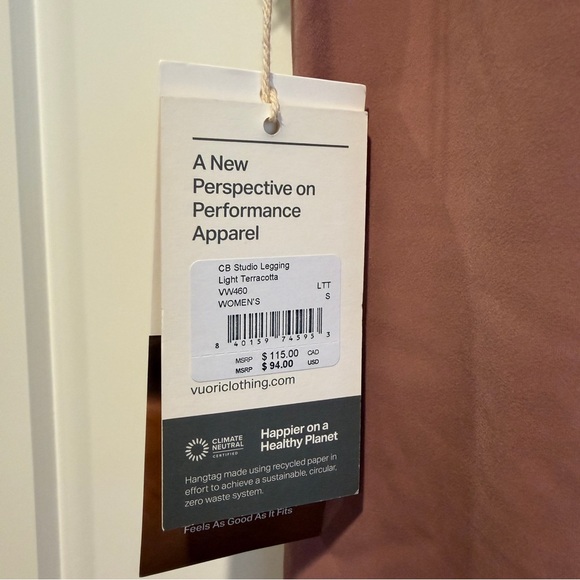 Vuori Women's Mauve Colorblock Leggings - Picture 7 of 7